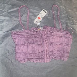 Size M Urban Outfitters Brand New Purple Crop Top